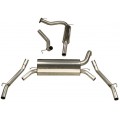 Piper exhaust Honda Civic Type R - FN2 - 2.5 Inch Stainless steel Bore Cat back System with centre silencer